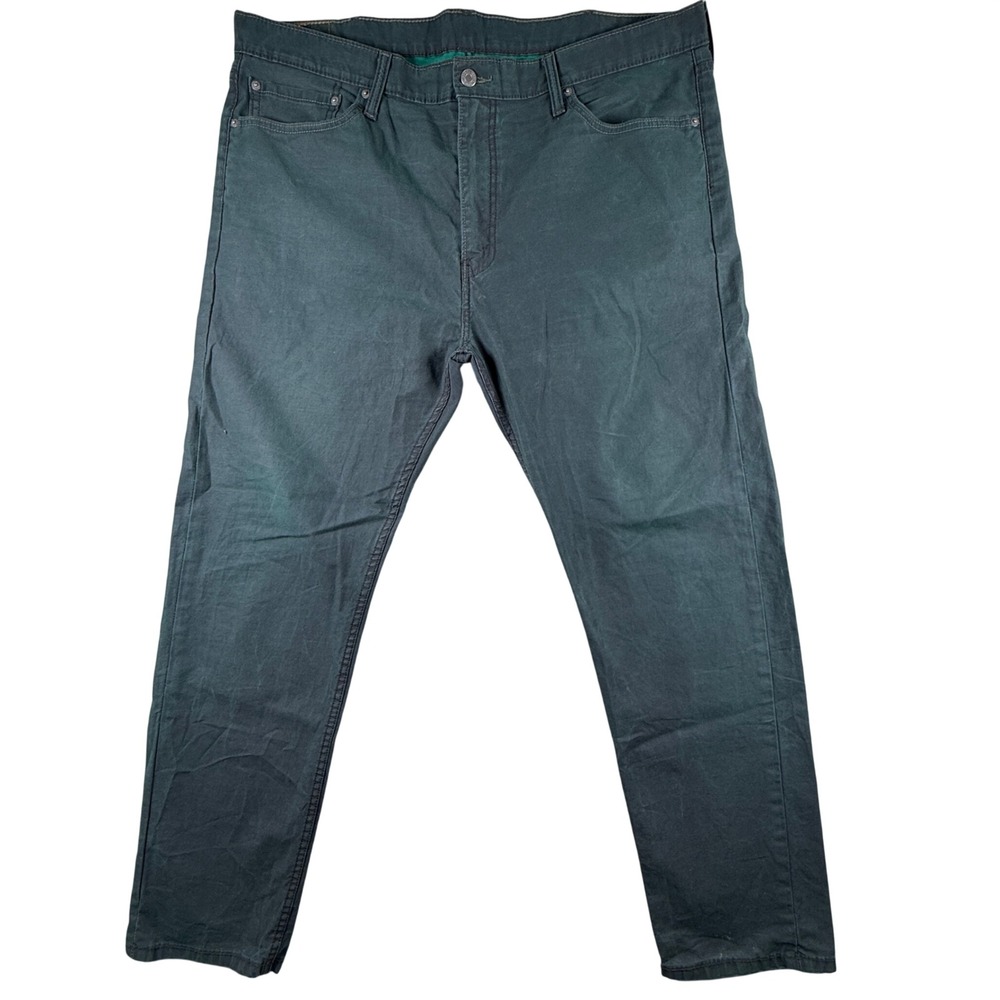 Levis 508 Regular Tapered Jeans Mens 40x32 Dark Green Forest Wash Denim